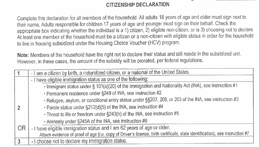 Citizenship Declaration